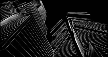 soyut mimari duvar kağıdı tasarımı, dijital konsept arkaplan