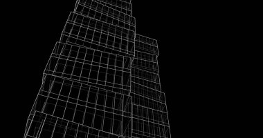 soyut mimari duvar kağıdı tasarımı, dijital konsept arkaplan