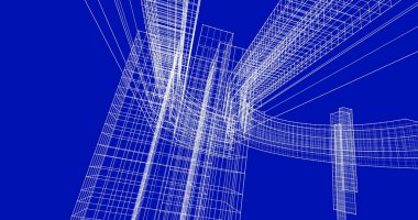 soyut mimari duvar kağıdı tasarımı, dijital konsept arkaplan