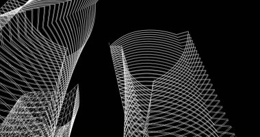 soyut mimari duvar kağıdı tasarımı, dijital konsept arkaplan