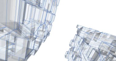 soyut mimari duvar kağıdı tasarımı, dijital konsept arkaplan