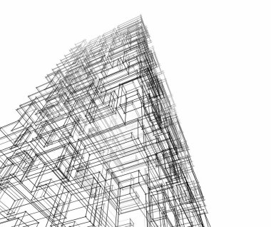 soyut mimari duvar kağıdı tasarımı, dijital konsept arkaplan