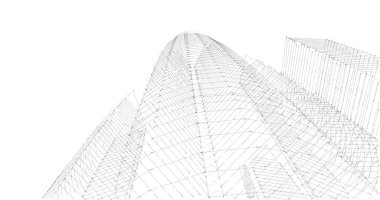 soyut mimari duvar kağıdı tasarımı, dijital konsept arkaplan