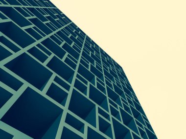 Mimari sanat konseptinde soyut çizgiler, minimum geometrik şekiller. 