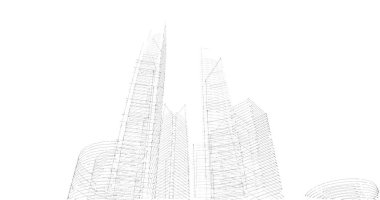 soyut mimari duvar kağıdı tasarımı, dijital konsept arkaplan