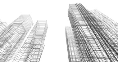 soyut mimari duvar kağıdı tasarımı, dijital konsept arkaplan