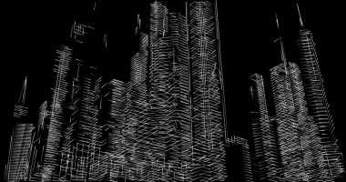 soyut mimari duvar kağıdı tasarımı, dijital konsept arkaplan