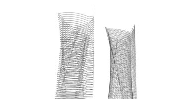 soyut mimari duvar kağıdı tasarımı, dijital konsept arkaplan