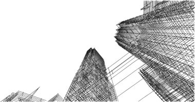 soyut mimari duvar kağıdı tasarımı, dijital konsept arkaplan