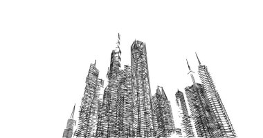 soyut mimari duvar kağıdı tasarımı, dijital konsept arkaplan