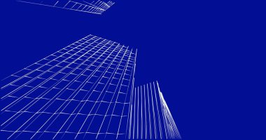 soyut mimari duvar kağıdı tasarımı, dijital konsept arkaplan