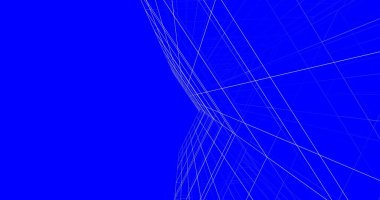 Mimari sanat konseptinde soyut çizgiler, minimum geometrik şekiller. 