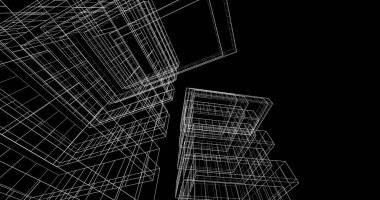 soyut mimari duvar kağıdı tasarımı, dijital konsept arkaplan