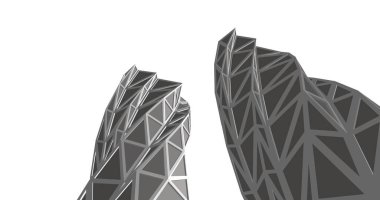 soyut mimari duvar kağıdı tasarımı, dijital konsept arkaplan