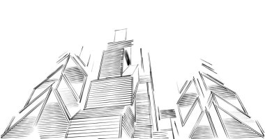 soyut mimari duvar kağıdı tasarımı, dijital konsept arkaplan