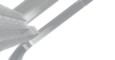 Mimari sanat konseptinde soyut çizgiler, minimum geometrik şekiller. 