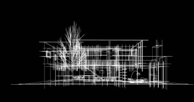 soyut mimari duvar kağıdı tasarımı, dijital konsept arkaplan