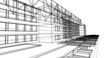 soyut mimari duvar kağıdı tasarımı, dijital konsept arkaplan
