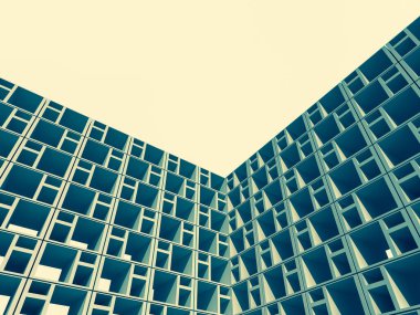 Mimari sanat konseptinde soyut çizgiler, minimum geometrik şekiller. 