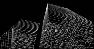 soyut mimari duvar kağıdı tasarımı, dijital konsept arkaplan