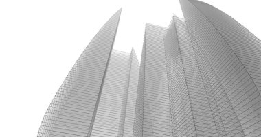 soyut mimari duvar kağıdı tasarımı, dijital konsept arkaplan