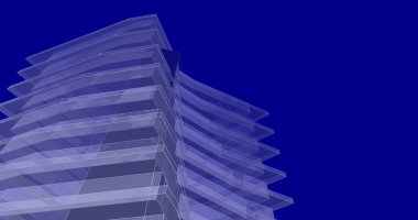 Mimari sanat konseptinde soyut çizgiler, minimum geometrik şekiller. 