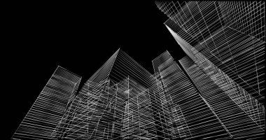 soyut mimari duvar kağıdı tasarımı, dijital konsept arkaplan