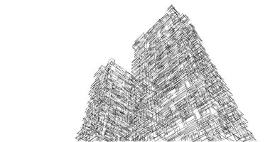 soyut mimari duvar kağıdı tasarımı, dijital konsept arkaplan