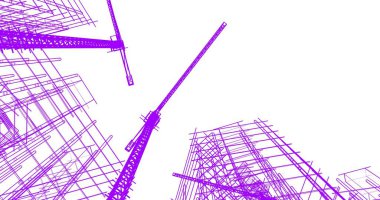 soyut mimari duvar kağıdı tasarımı, dijital konsept arkaplan