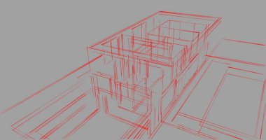soyut mimari duvar kağıdı tasarımı, dijital konsept arkaplan