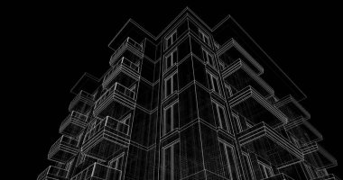 soyut mimari duvar kağıdı tasarımı, dijital konsept arkaplan