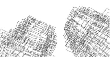 soyut mimari duvar kağıdı tasarımı, dijital konsept arkaplan