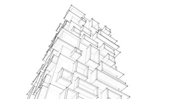 soyut mimari duvar kağıdı tasarımı, dijital konsept arkaplan