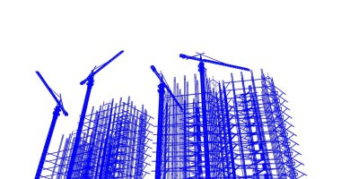 soyut mimari duvar kağıdı tasarımı, dijital konsept arkaplan