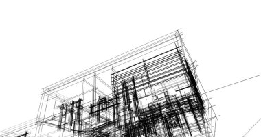 soyut mimari duvar kağıdı tasarımı, dijital konsept arkaplan