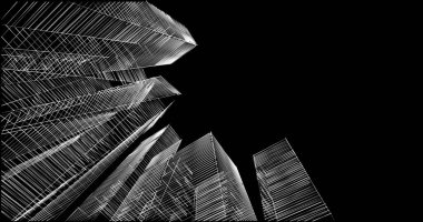 soyut mimari duvar kağıdı tasarımı, dijital konsept arkaplan