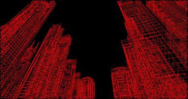 Mimari sanat konseptinde soyut çizgiler, minimum geometrik şekiller. 