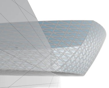 Mimari sanat konseptinde soyut çizgiler, minimum geometrik şekiller. 