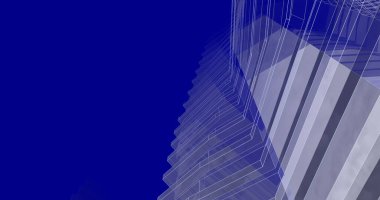 Mimari sanat konseptinde soyut çizgiler, minimum geometrik şekiller. 