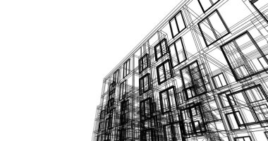 soyut mimari duvar kağıdı tasarımı, dijital konsept arkaplan