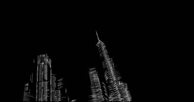 soyut mimari duvar kağıdı tasarımı, dijital konsept arkaplan