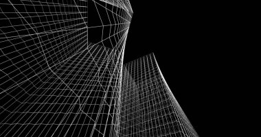 soyut mimari duvar kağıdı tasarımı, dijital konsept arkaplan