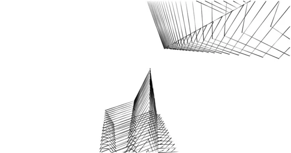 Abstrakcyjny Projekt Tapety Architektonicznej Cyfrowe Tło Koncepcyjne — Zdjęcie stockowe