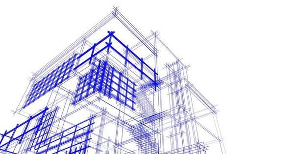 Disegno Astratto Carta Parati Architettonica Sfondo Concetto Digitale — Foto Stock