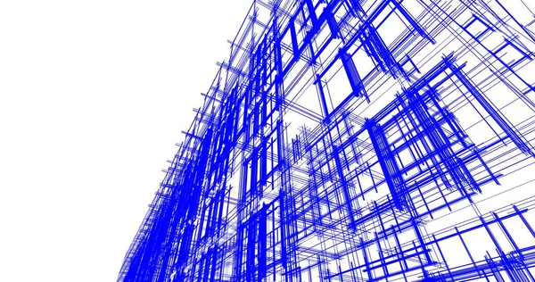 Abstracte Tekenlijnen Architectonisch Kunstconcept Minimale Geometrische Vormen — Stockfoto