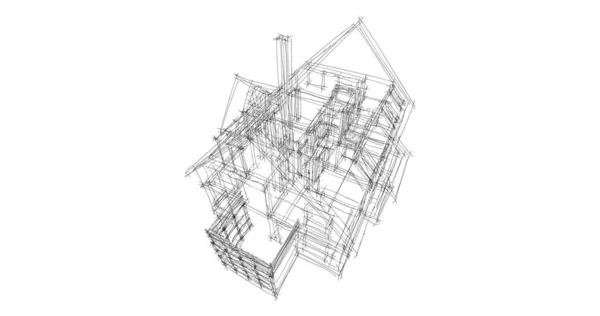 Formas Geométricas Mínimas Líneas Arquitectónicas — Foto de Stock