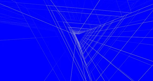 Mimari sanat konseptinde soyut çizgiler, minimum geometrik şekiller. 