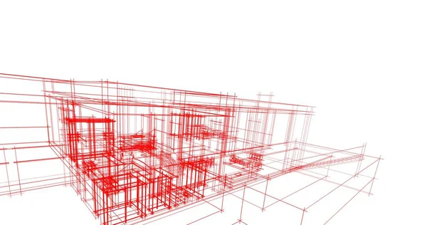 Mimari sanat konseptinde soyut çizgiler, minimum geometrik şekiller. 