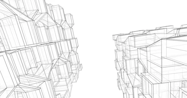 soyut mimari duvar kağıdı tasarımı, dijital konsept arkaplan