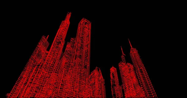 Mimari sanat konseptinde soyut çizgiler, minimum geometrik şekiller. 